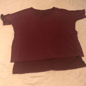 Short sleeve high low top